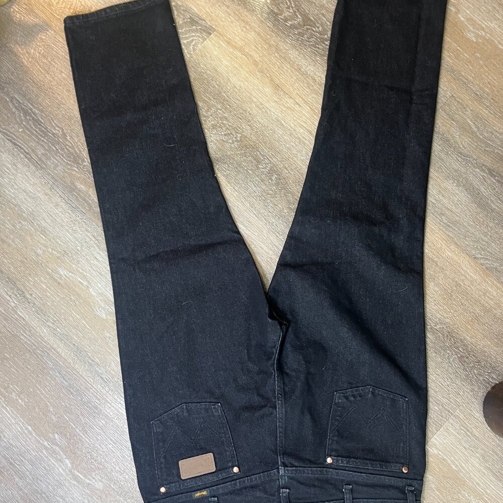 Wrangler Dark Wash Straight Leg Jeans High Rise Classic Fit - Picture 2 of 9